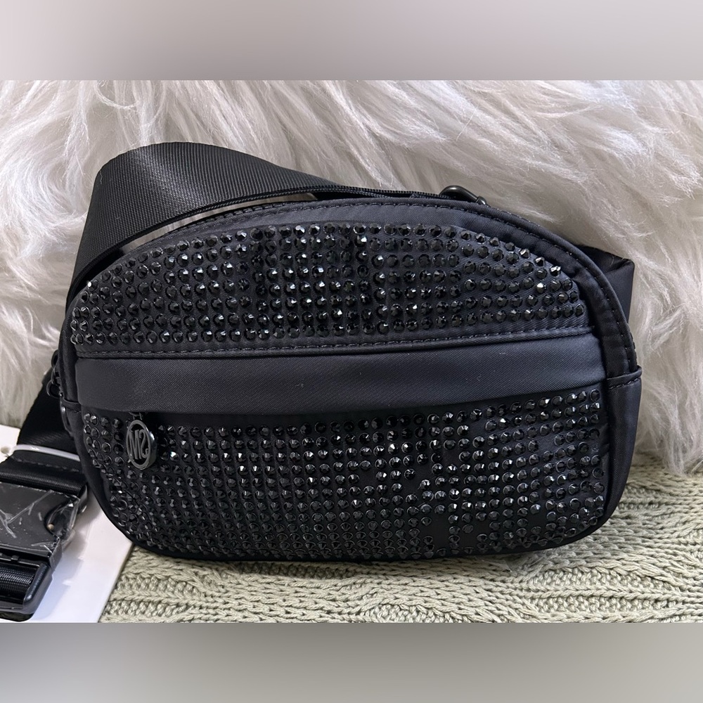 NWT Macy’s Steve Madden Black Mini Studded Crossbody Bag